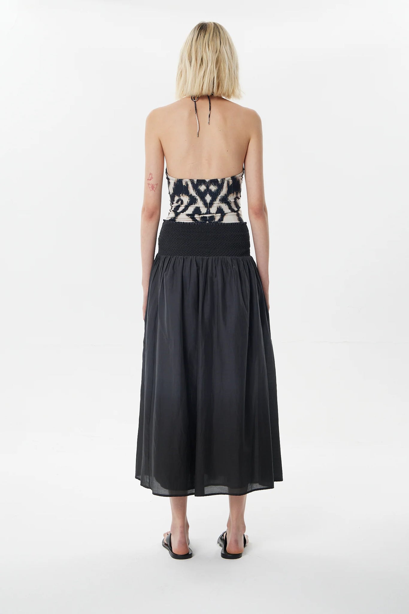 Corrientes Kristel Midi Skirt in Charcoal