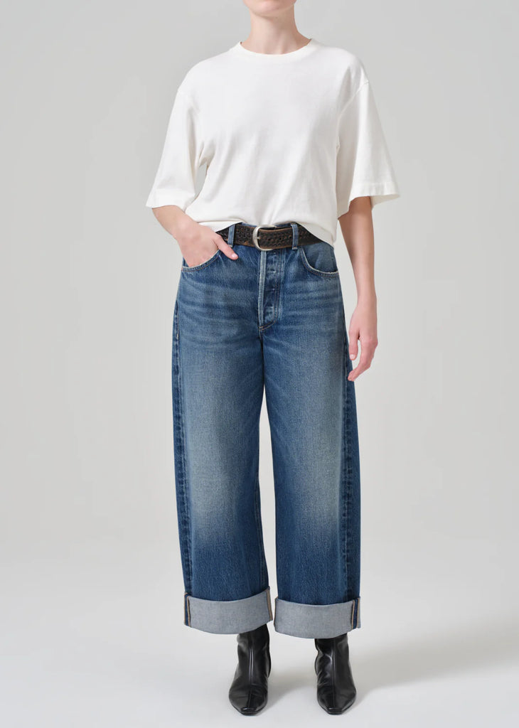 Ayla Baggy Cuffed Crop in Brielle