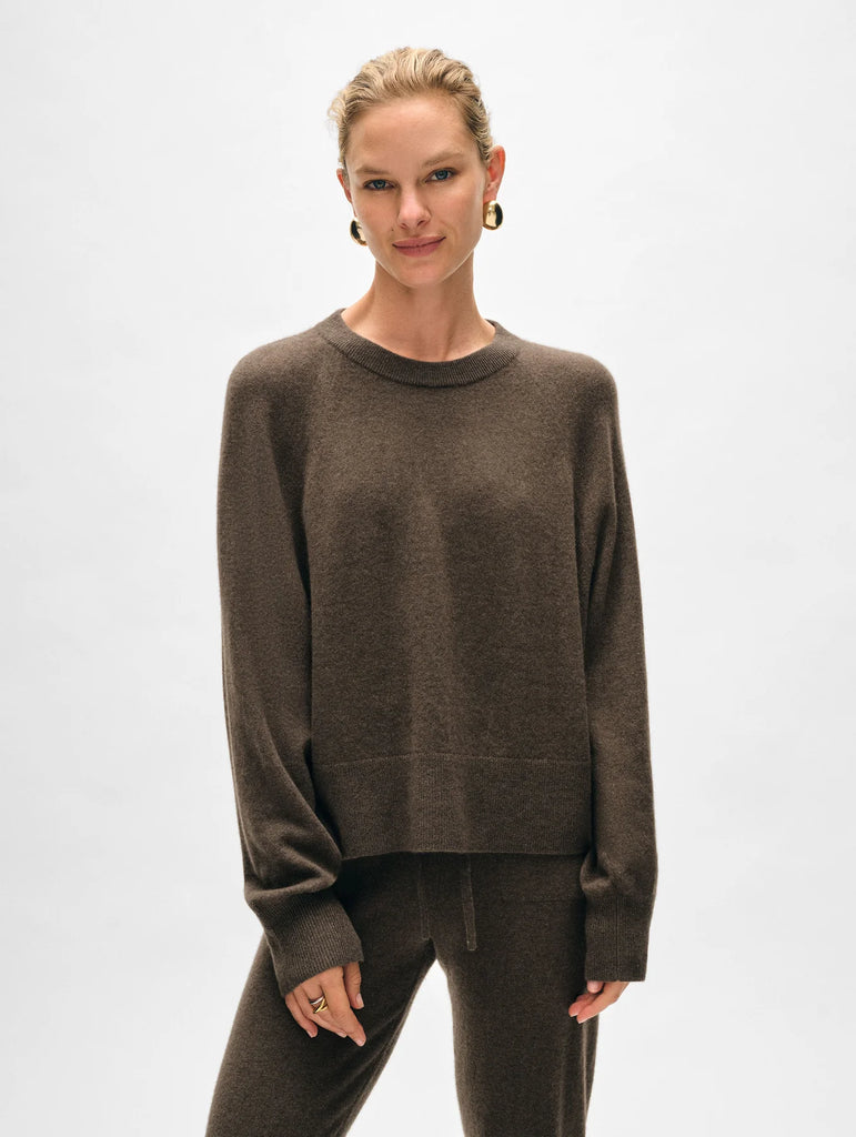 Cashmere Sweatshirt in Russet Brown