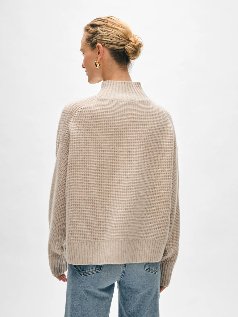 Cashmere Waffle Standneck at Sandwisp Heather