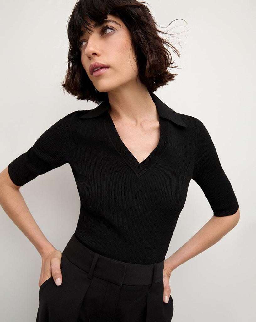 Emily Polo Shirt in Black