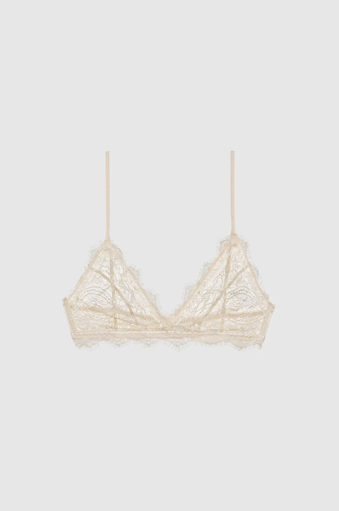 Lace Bra with Trim in Ivory