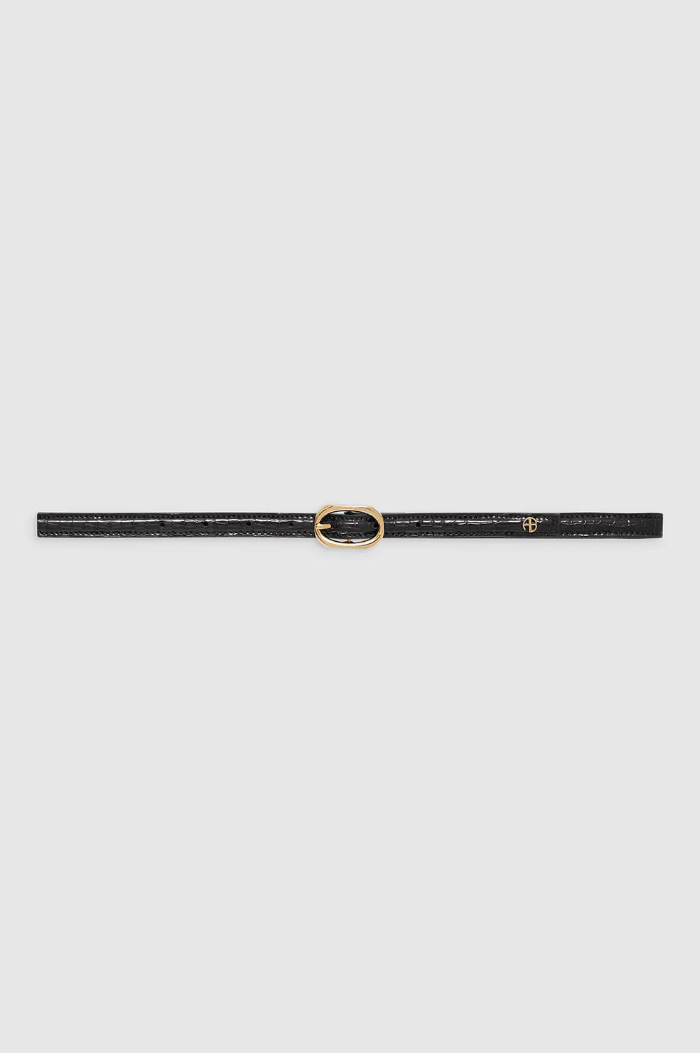 Mini Mara Belt in Black Embossed