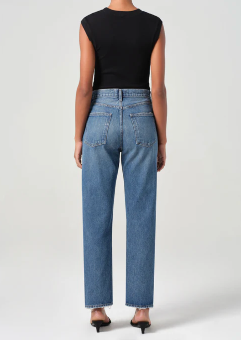 90's Pinch Waist High Rise Straight in Essence