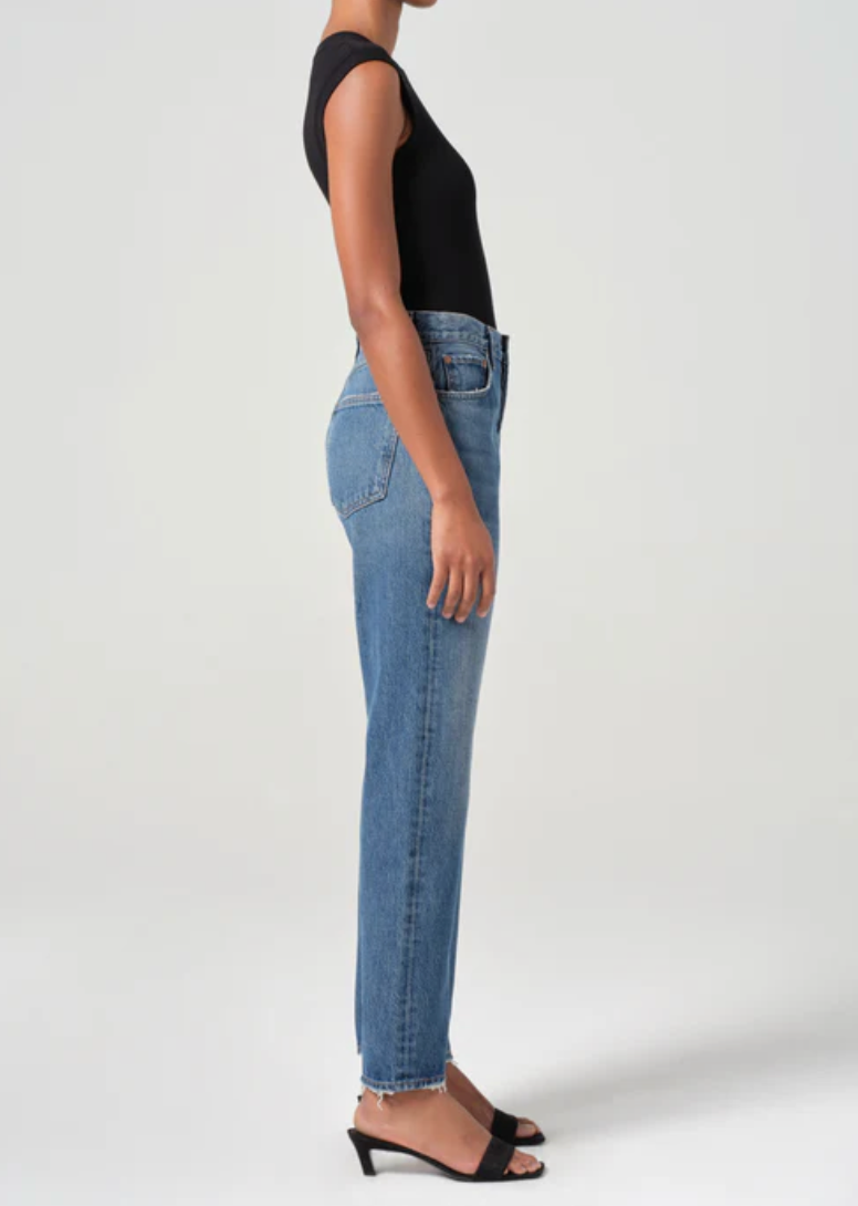 90's Pinch Waist High Rise Straight in Essence