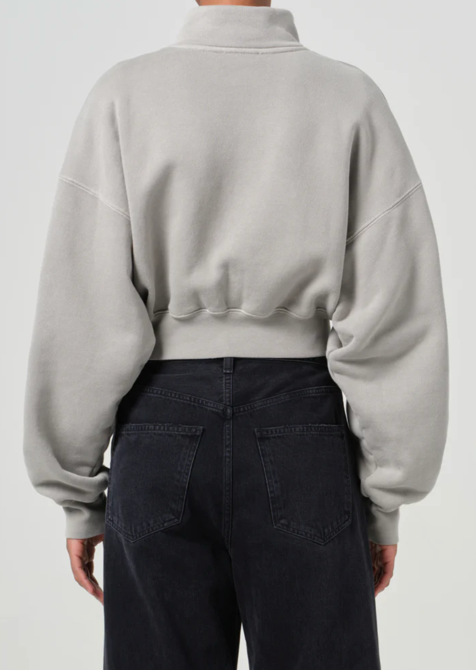 Asta Zip Sweatshirt in Drab