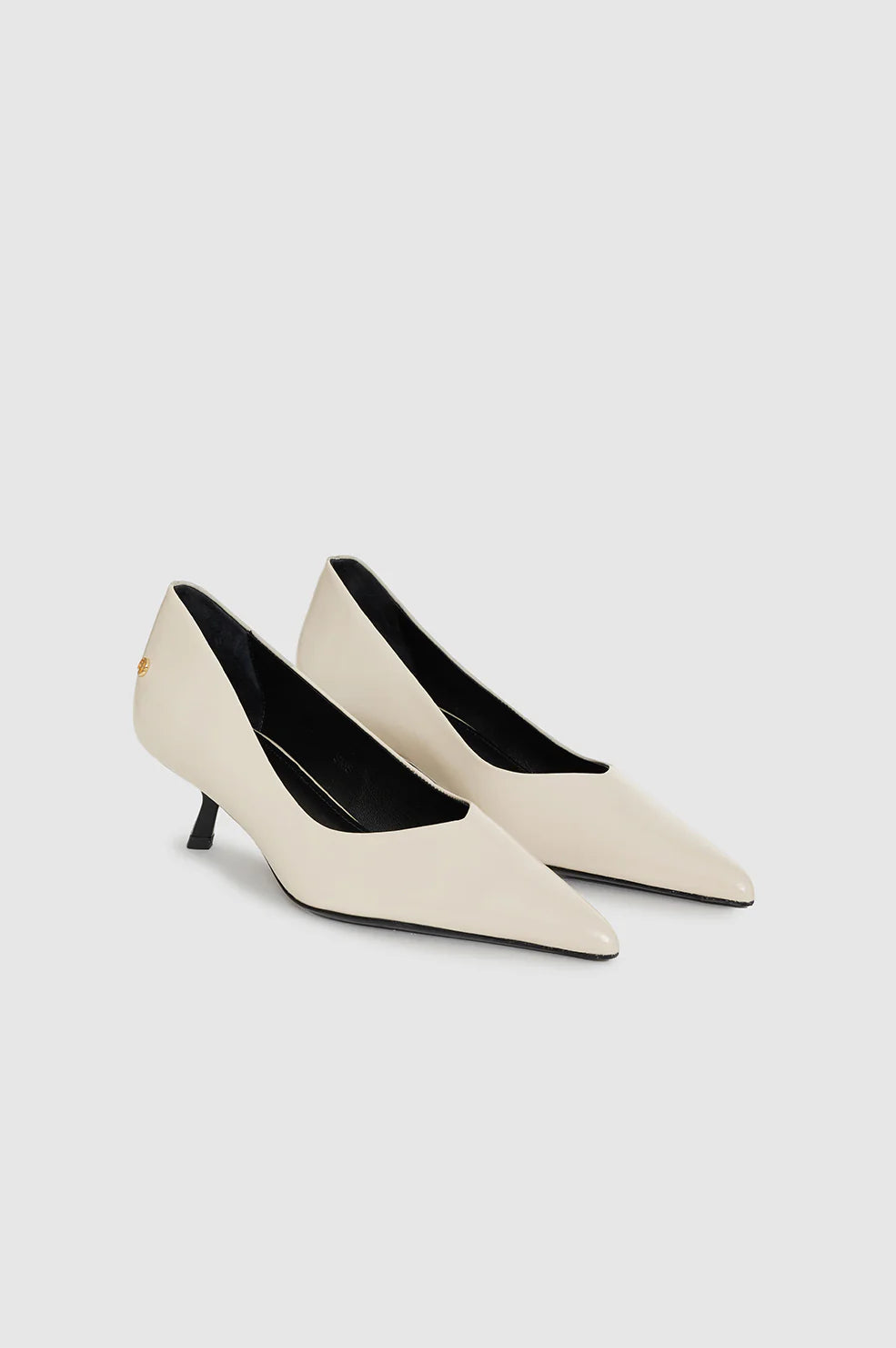 Hilda Pumps in High-Shine Bone