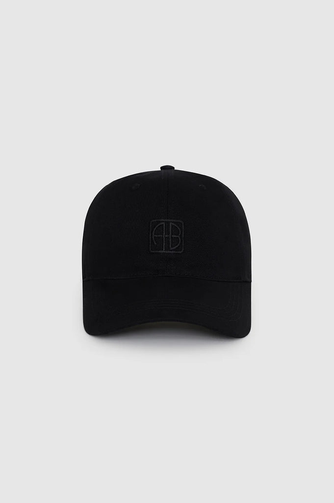 Jeremy Baseball Cap Framed Monogram in Black