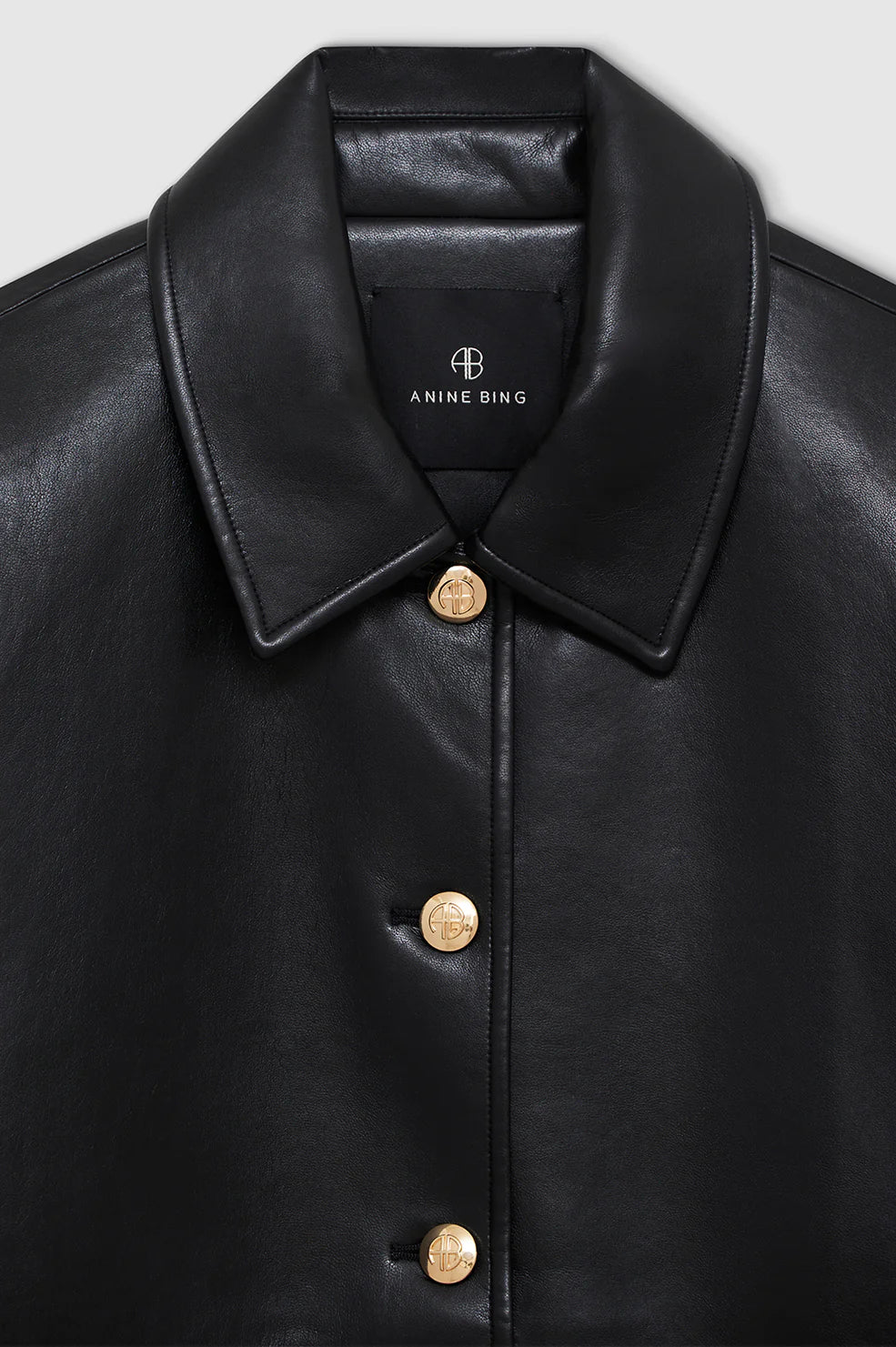 Luca Jacket in Black Recycled Leather