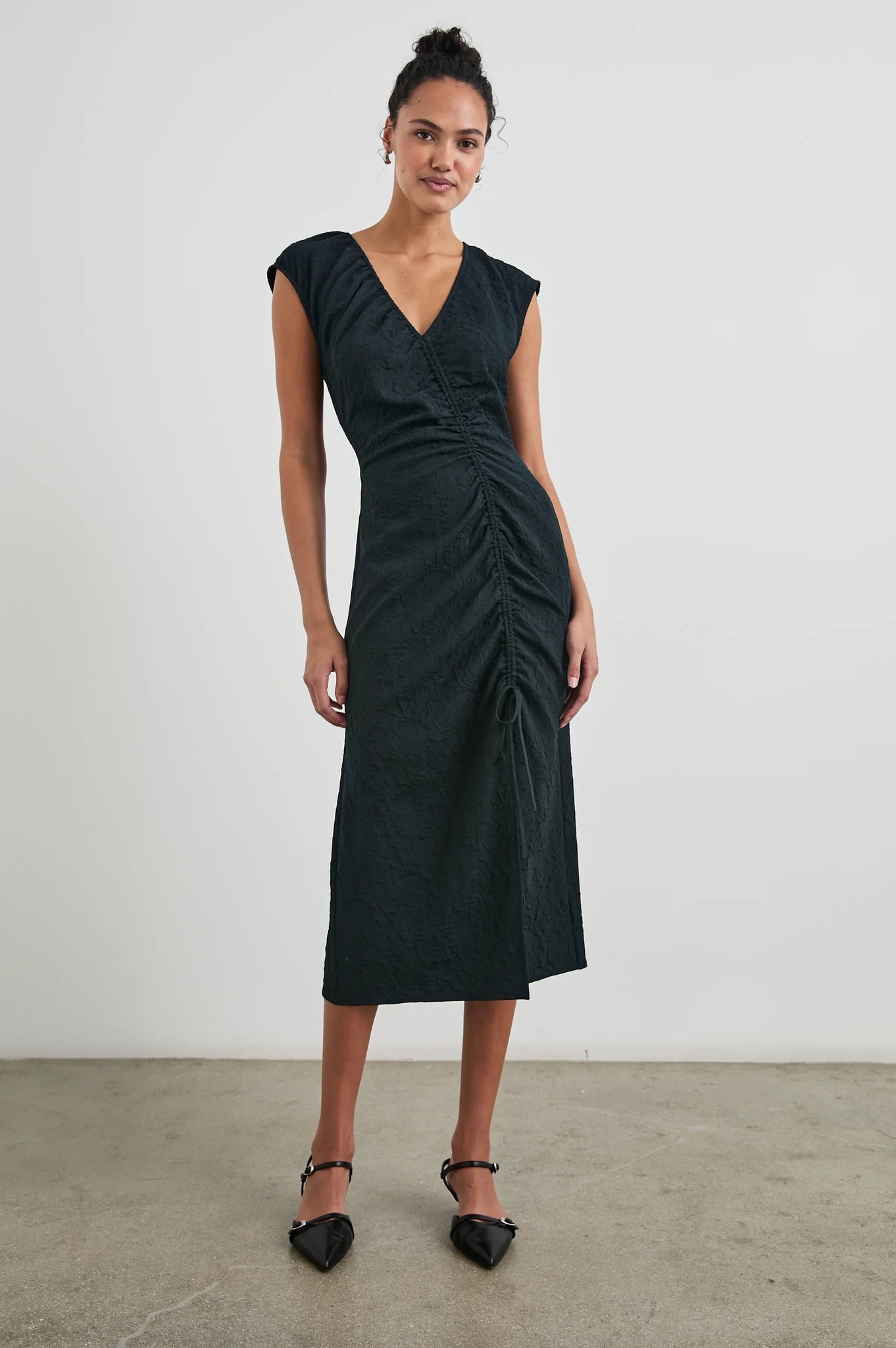 Auren Dress in Black Jacquard