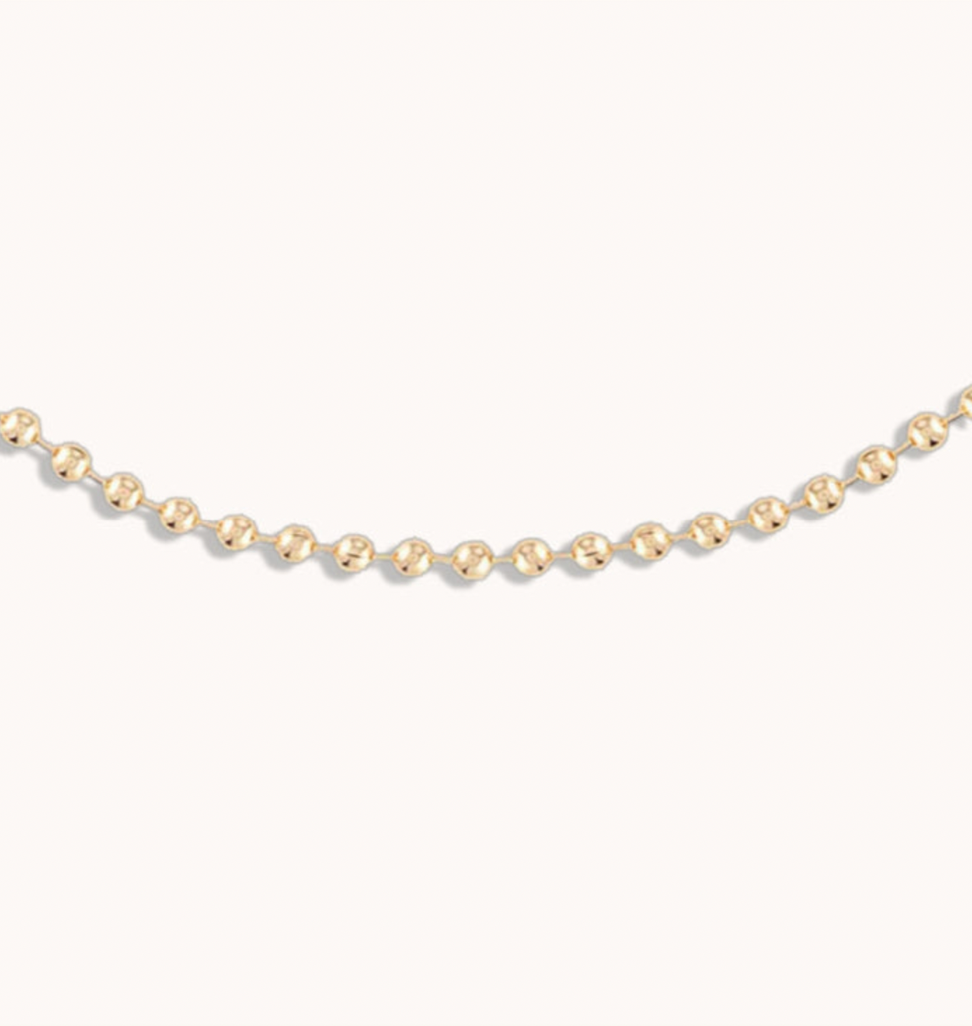 3MM Gold Ball Chain Necklace in Gold - 16"