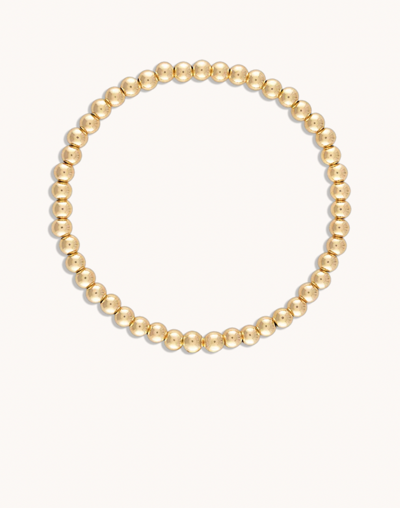 4MM Gold Ball Bracelet - 7.5"