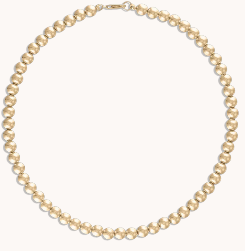 5MM Gold Ball Necklace - 14"