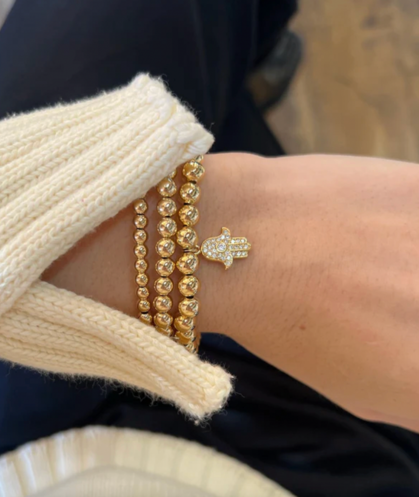 Hamsa Bracelet in Gold - 7.5