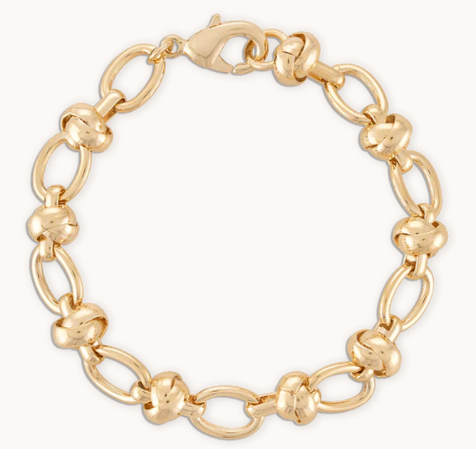 Knotted Chain Bracelet in Gold - 6.5"