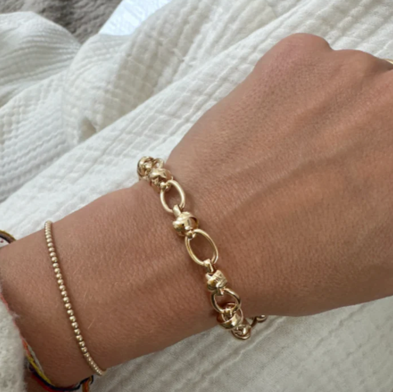 Knotted Chain Bracelet in Gold - 6.5"