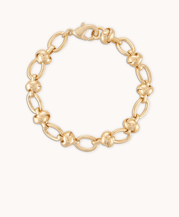 Knotted Chain Bracelet in Gold - 7.5"