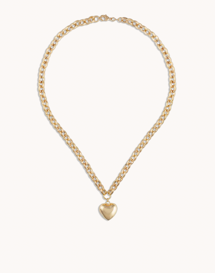 Puff Love Necklace in Gold