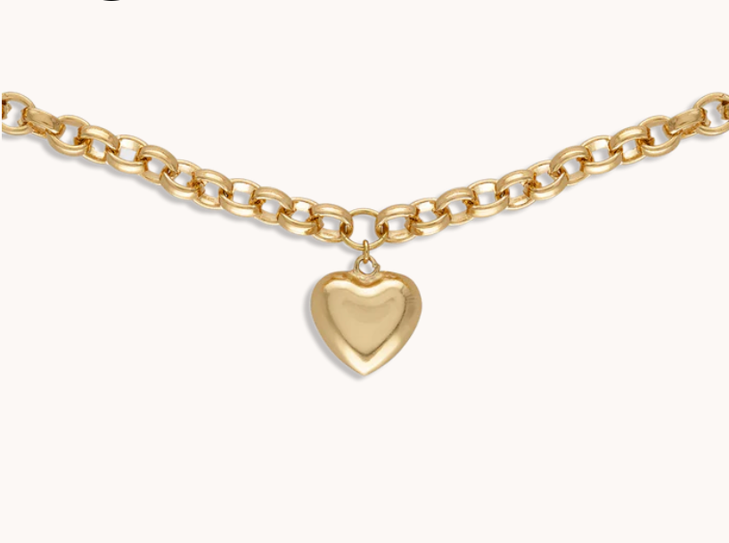 Puff Love Necklace in Gold