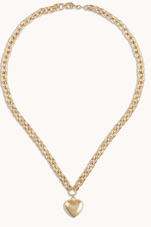 Puff Love Necklace in Gold