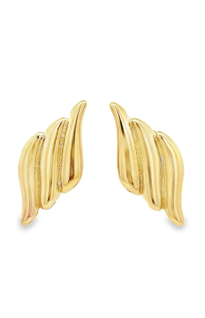 Stripe Statement Earrings in Gold