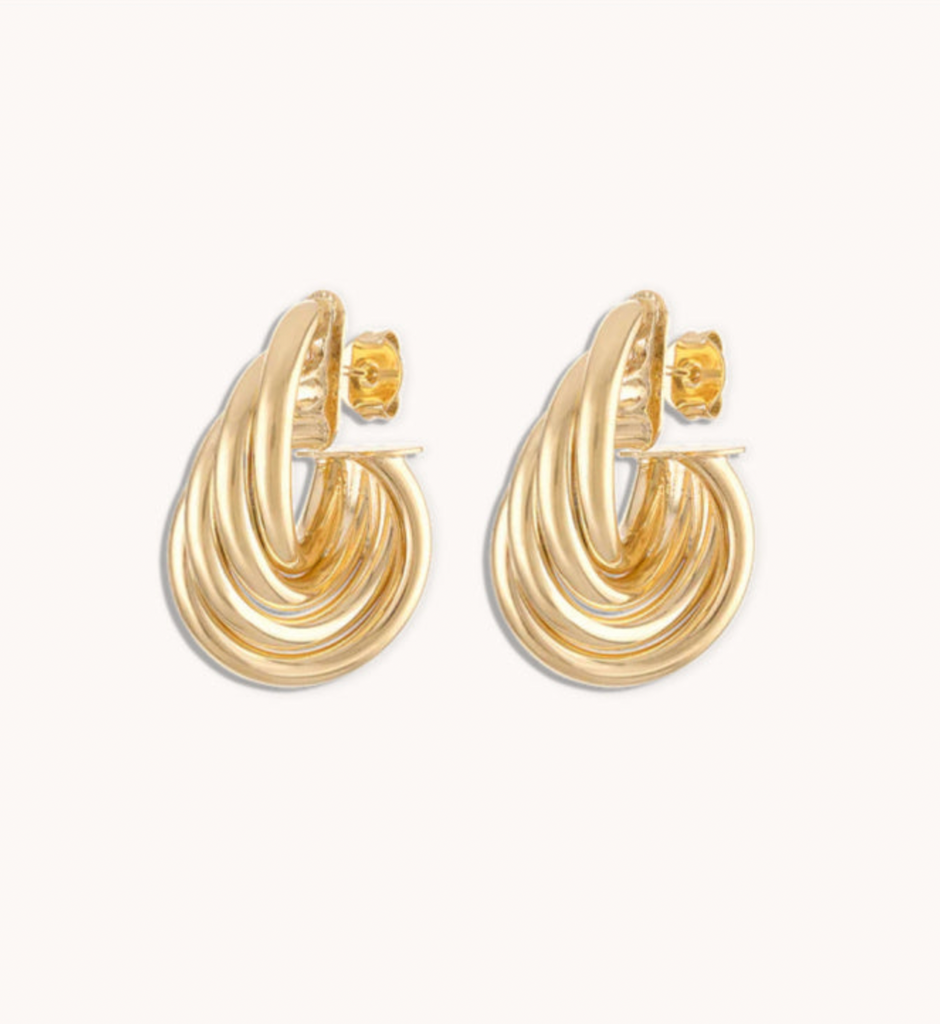 Twist Earrings in Gold