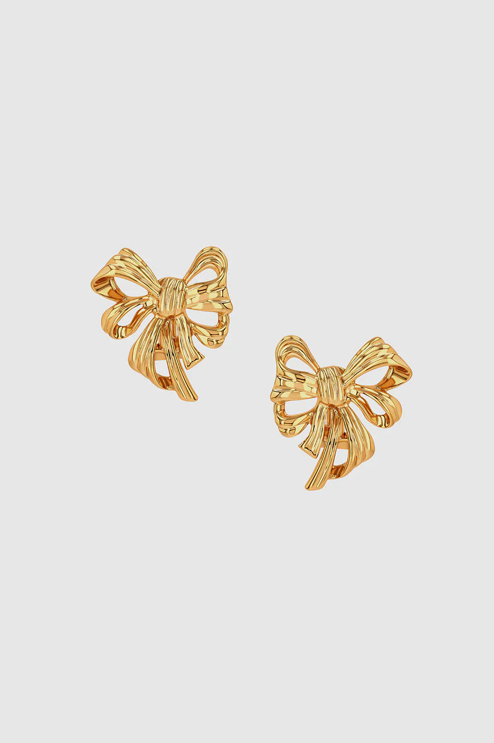 Bow Earrings in Gold