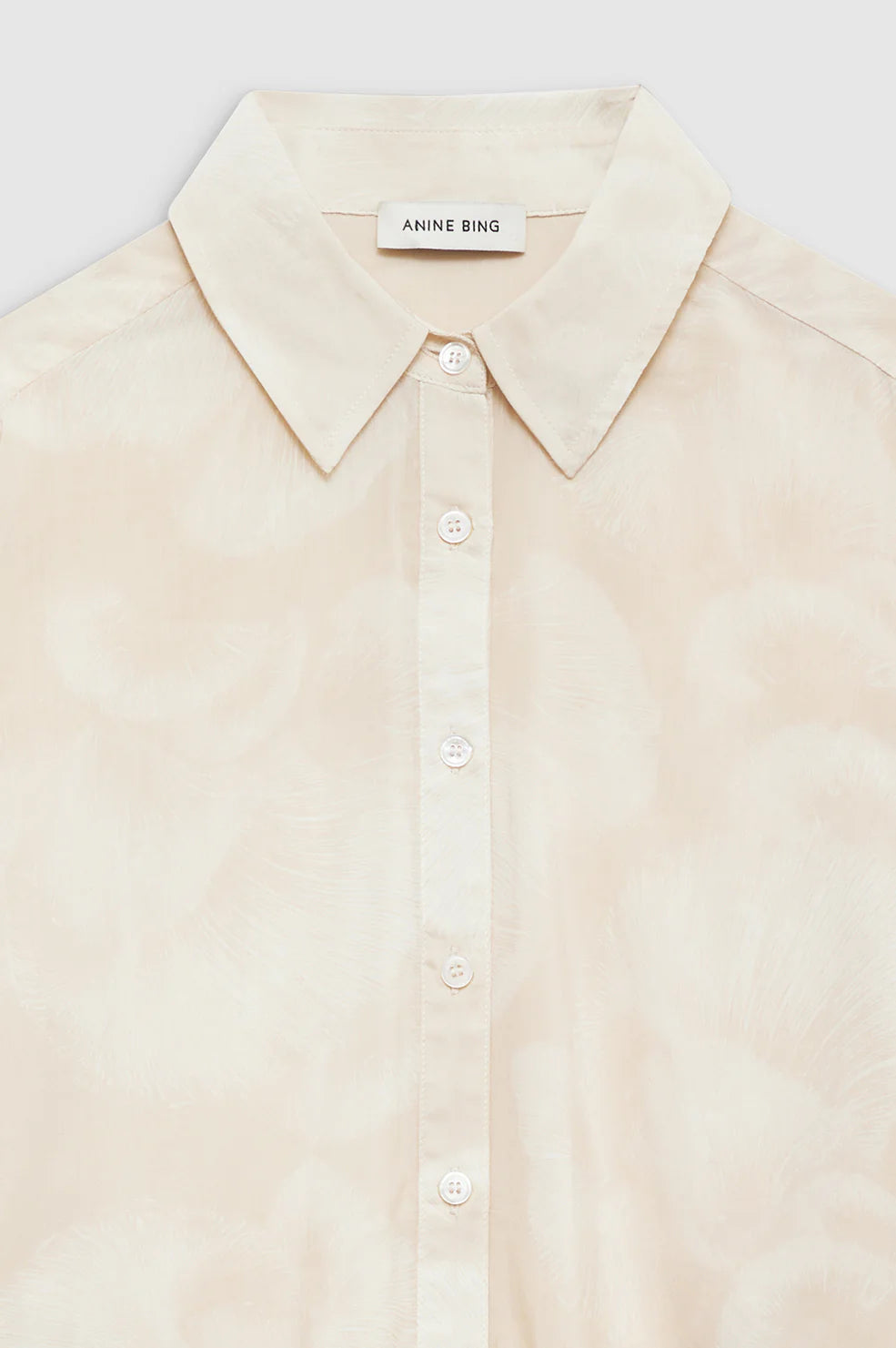 Braxton Shirt in Oat Mushroom Print