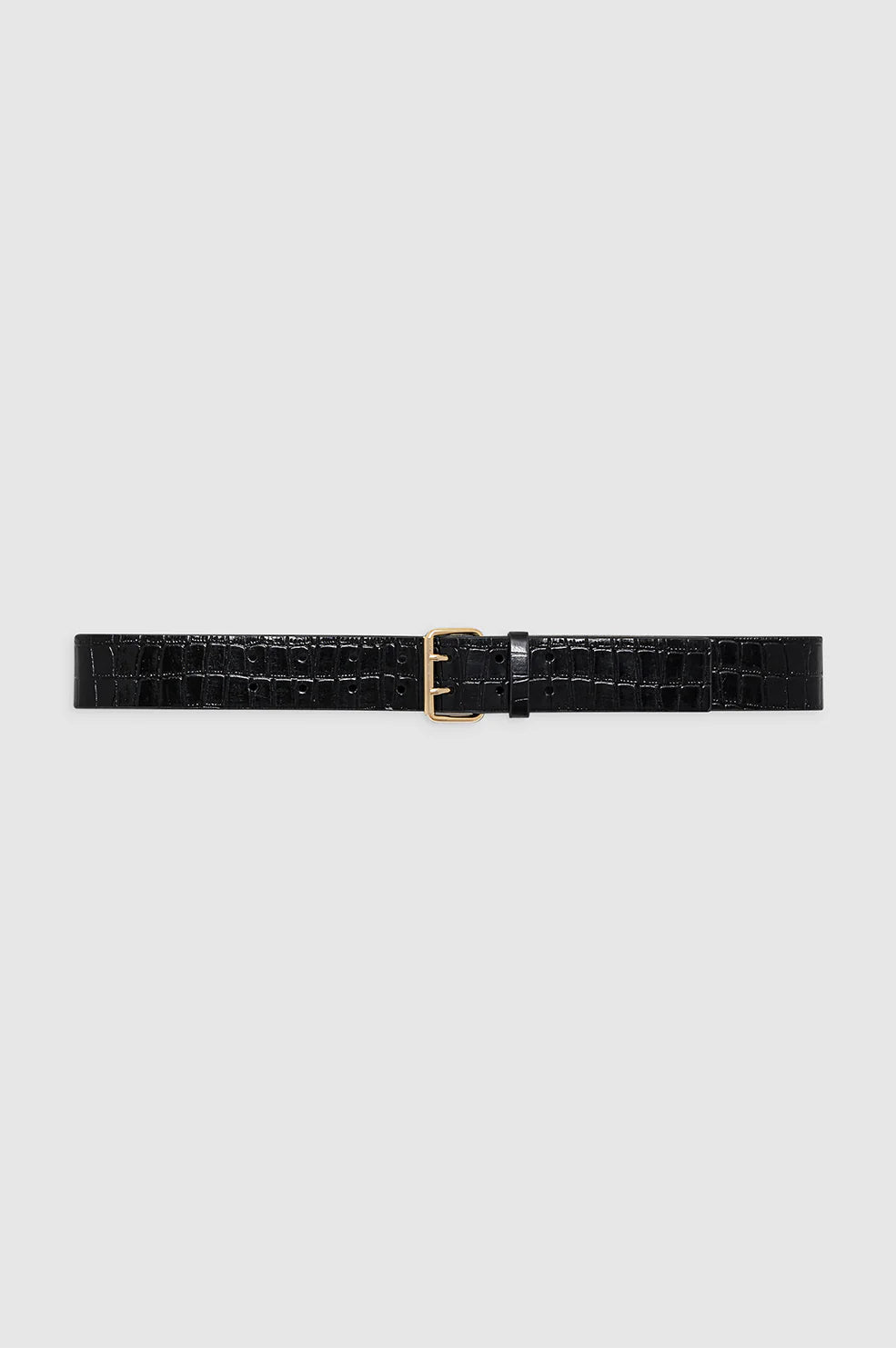 Mila Belt in Embossed Black