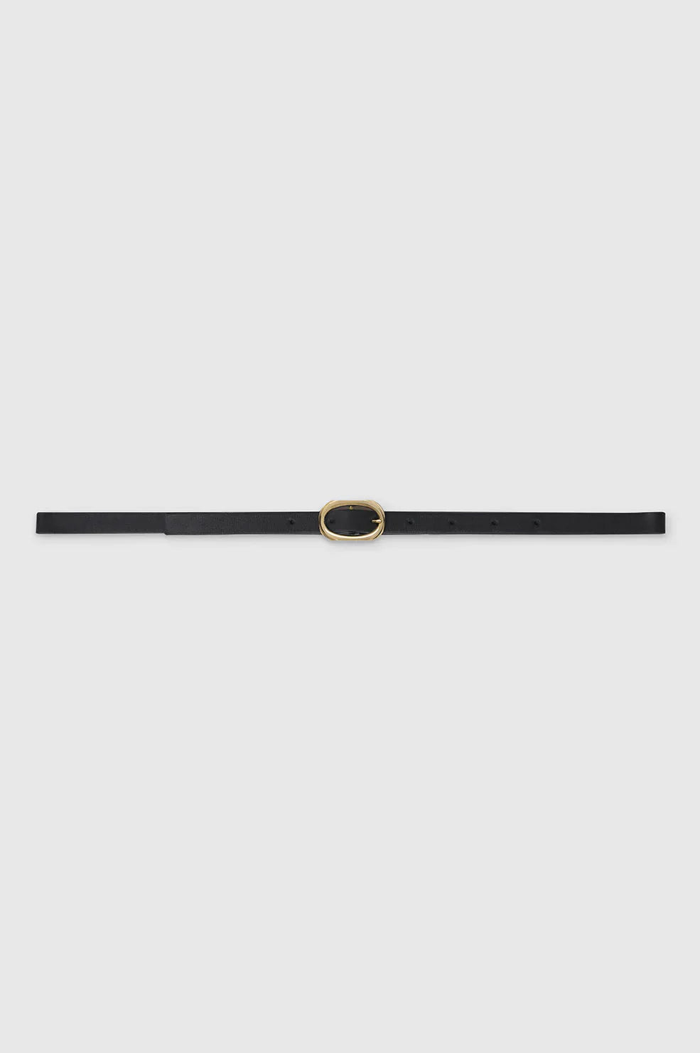 Mini Signature Link Belt in Black with Gold