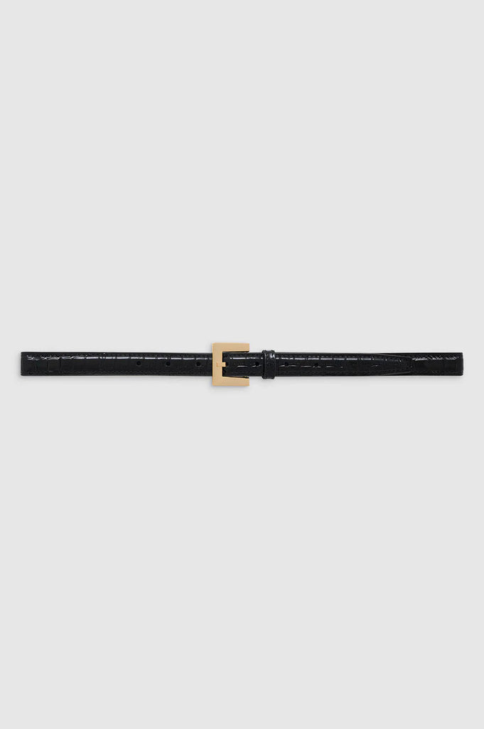 Nicola Belt in Black Embossed