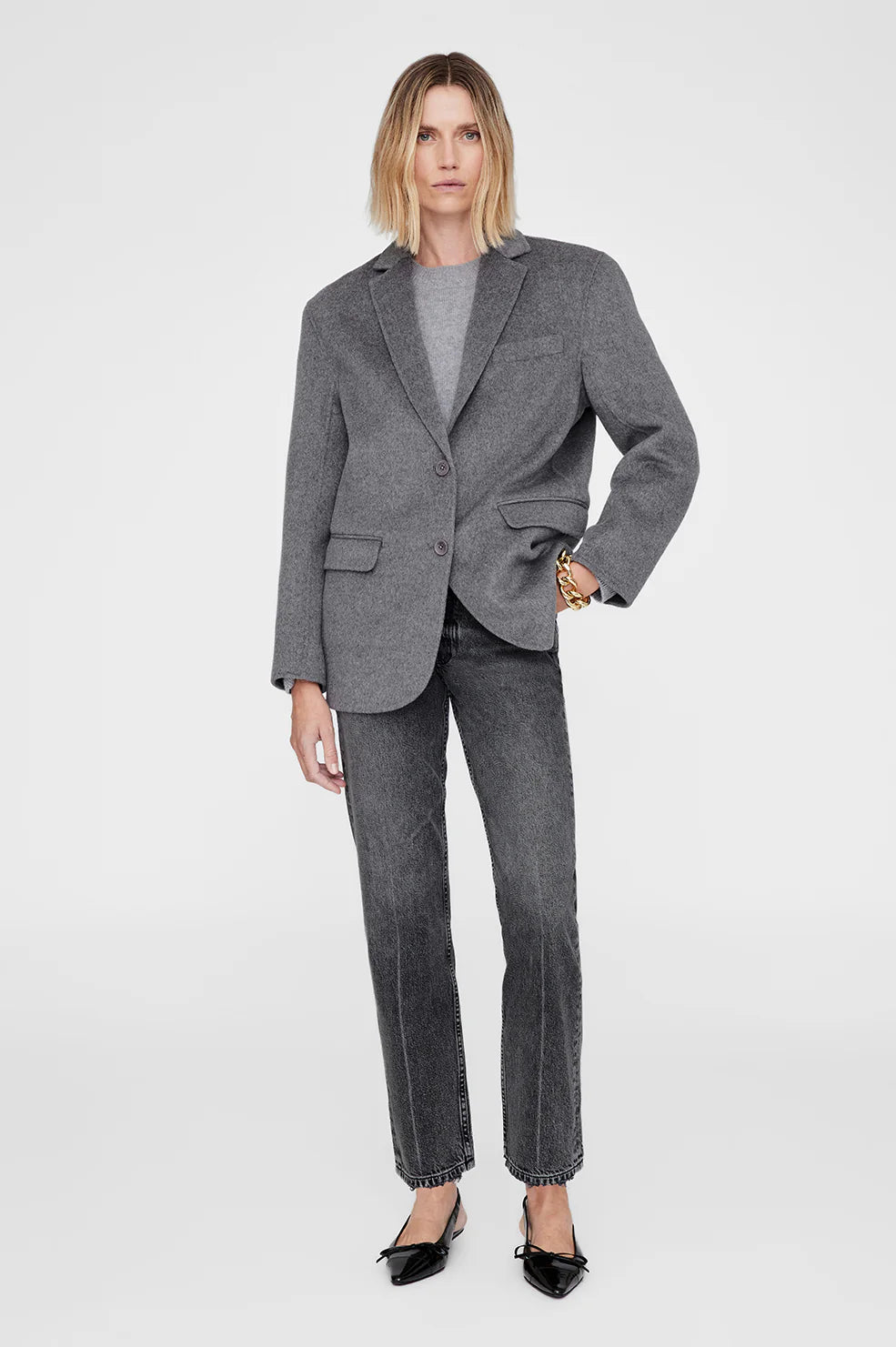 Quinn Blazer in Heather Grey