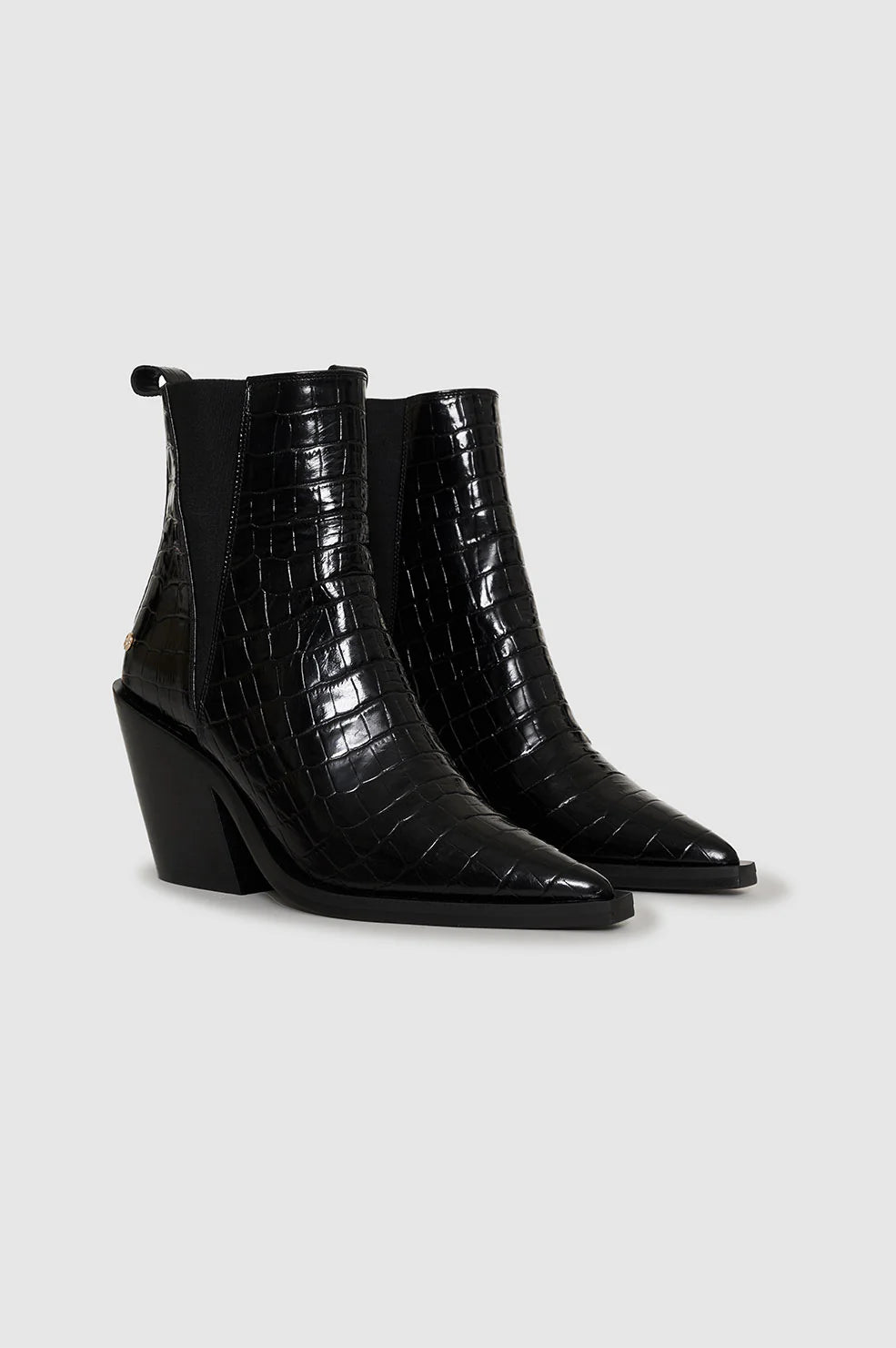 Bekah Boots in Black Embossed