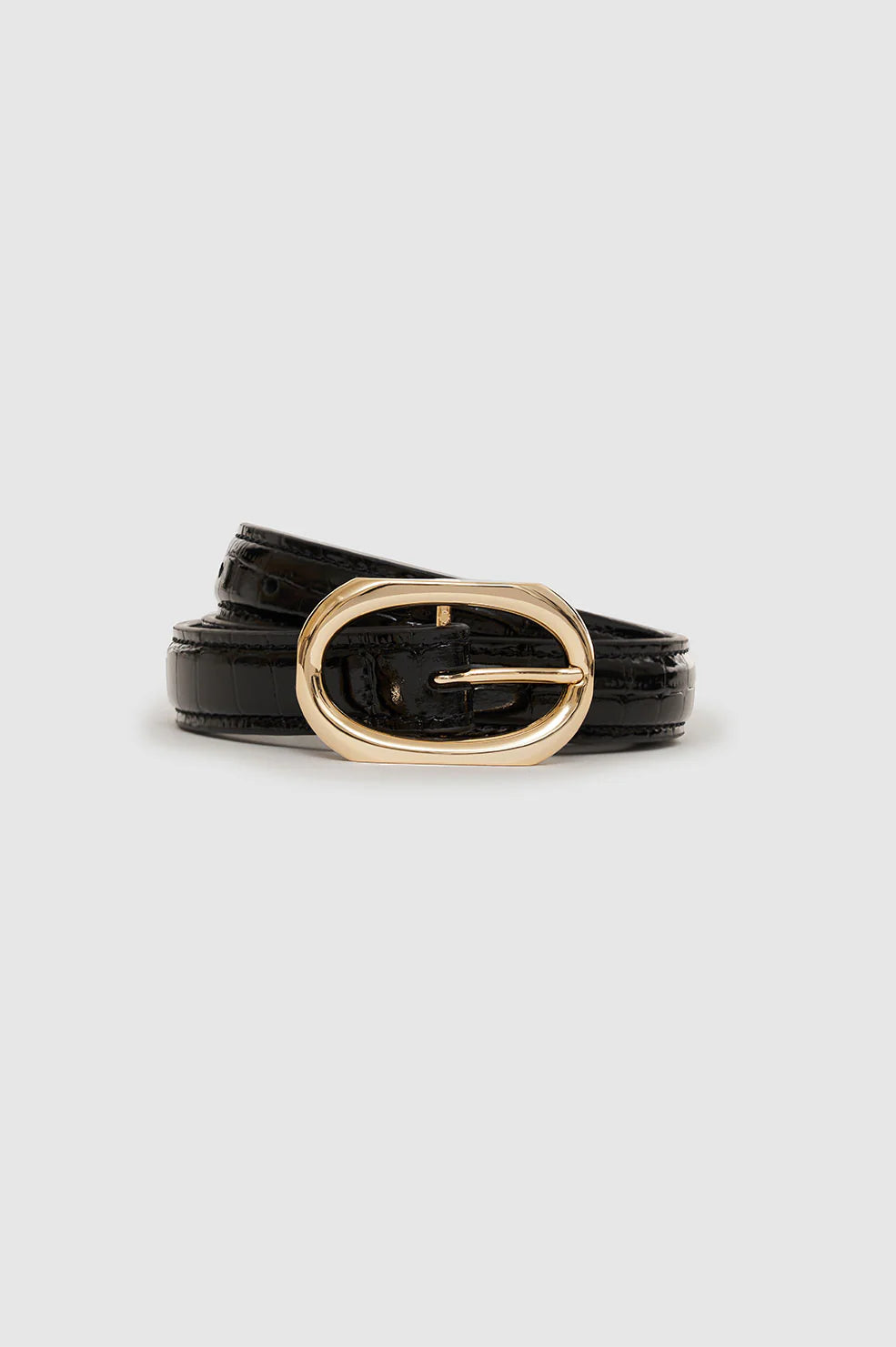 Mara Belt in Black Embossed