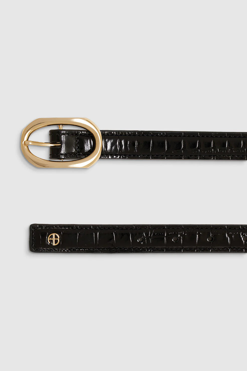 Mara Belt in Black Embossed