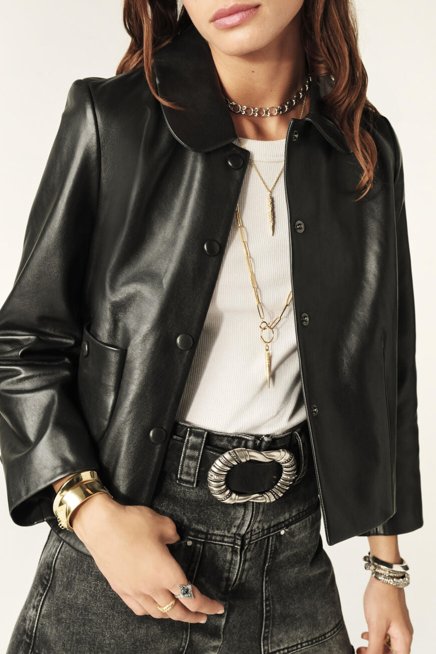 Mylos Jacket. Black Leather