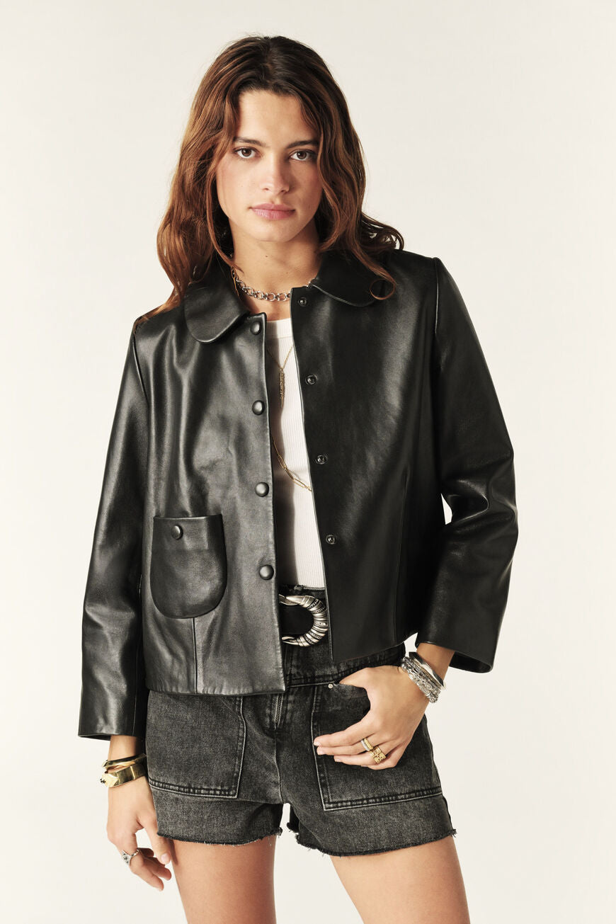 Mylos Jacket. Black Leather