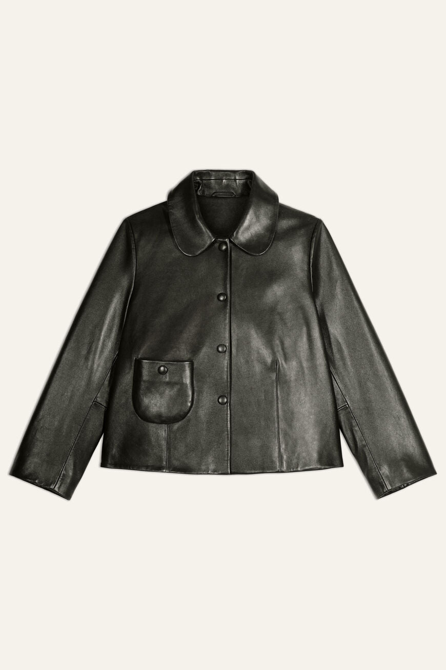 Mylos Jacket. Black Leather