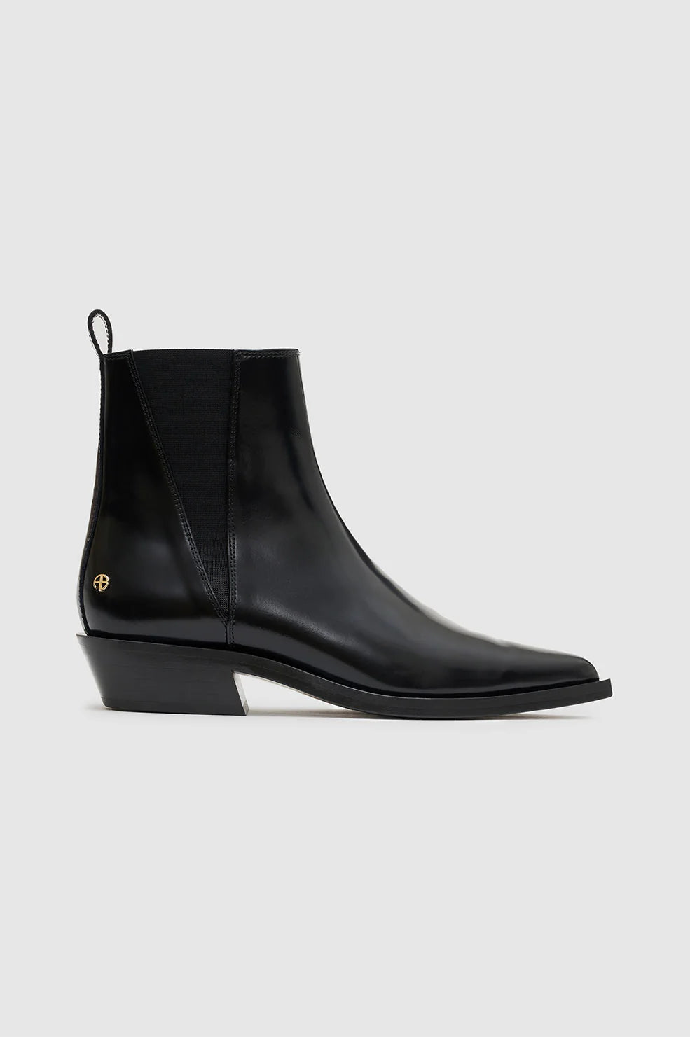 Bekah Flat Boots in High Shine Black