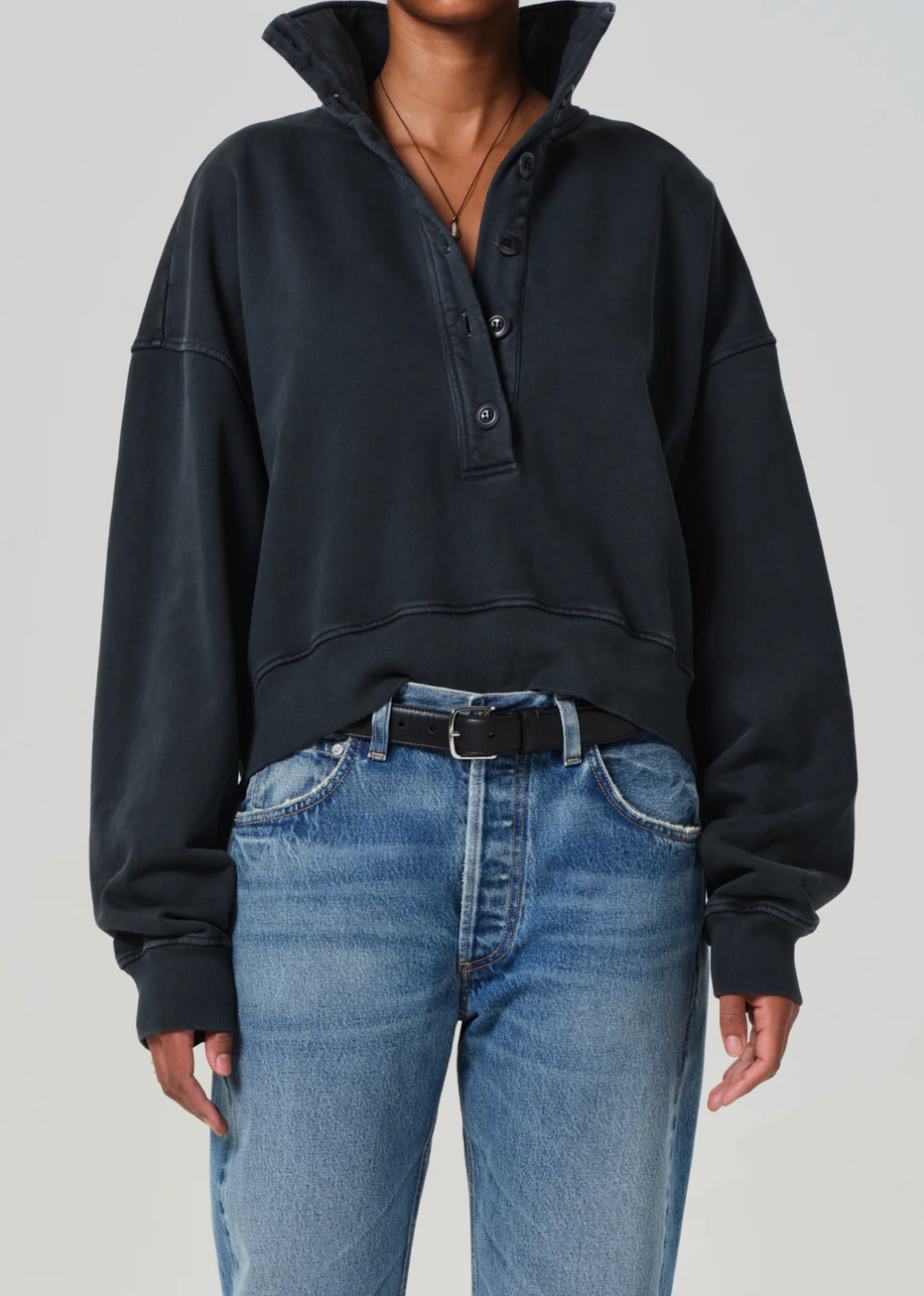 Mirelle Funnel Neck in Charcoal