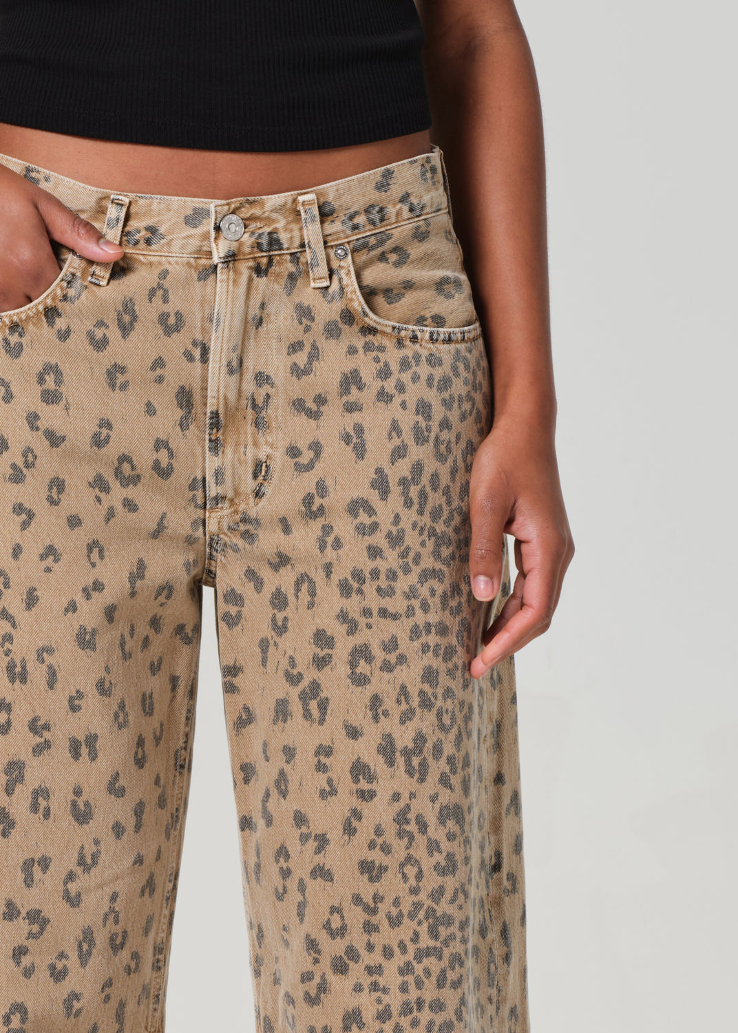 Miro Relaxed Jean in Natural Cheetah