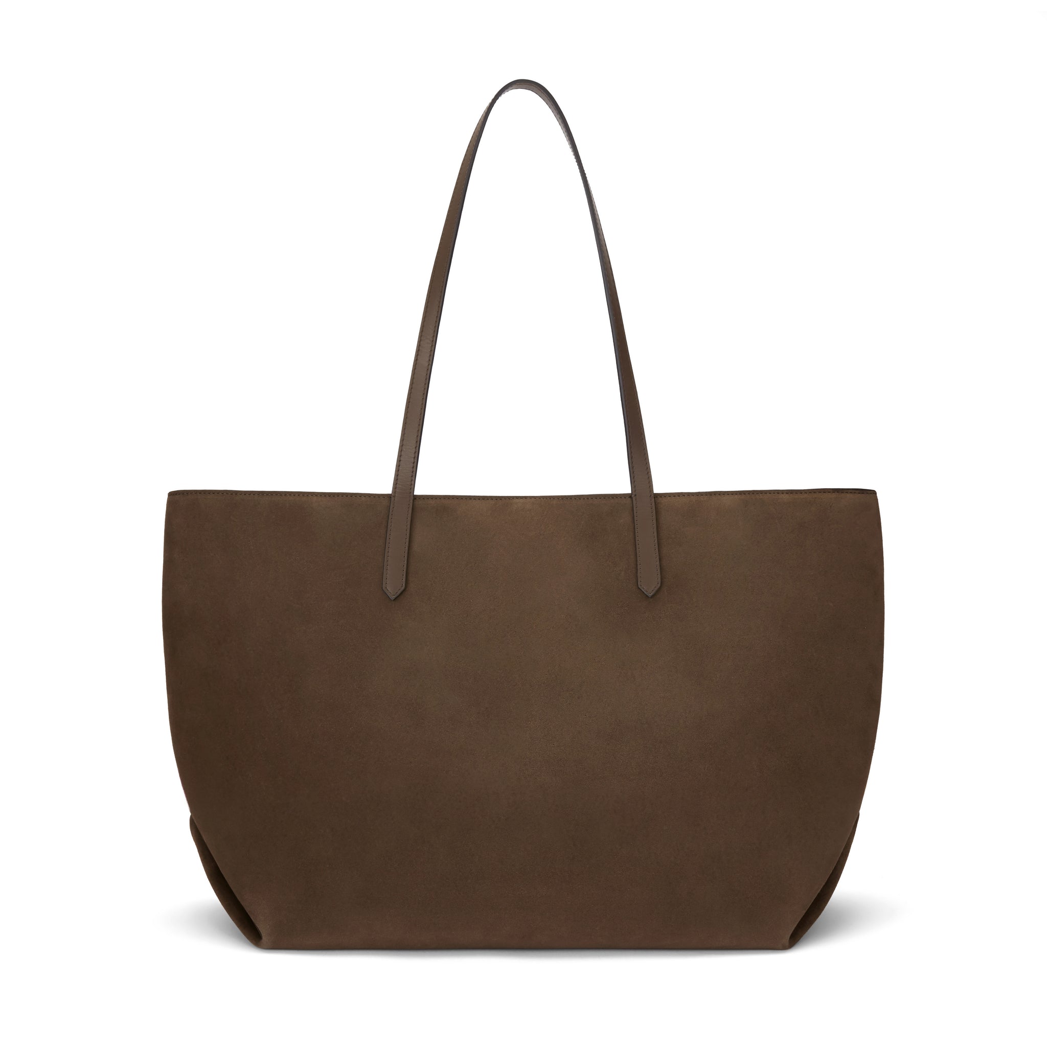 The Large Tokyo Tote. Mocha Suede & Mocha Smooth Leather