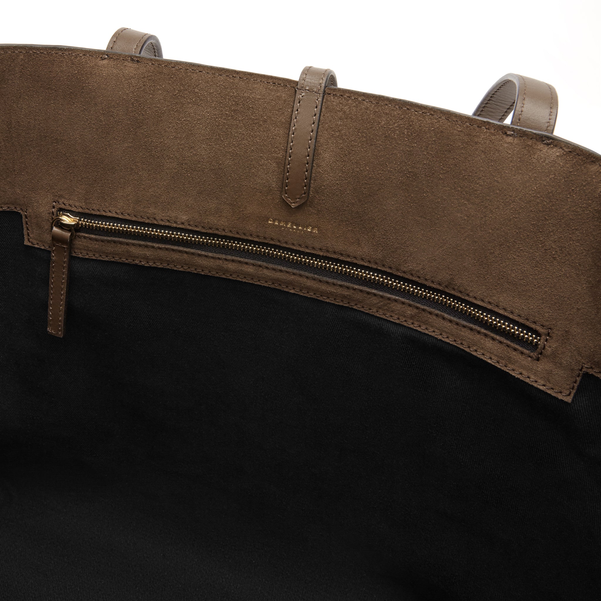 The Large Tokyo Tote. Mocha Suede & Mocha Smooth Leather