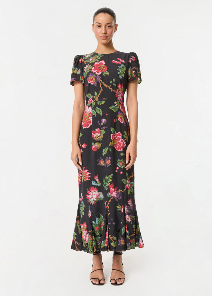 Lulani Dress in Ink Morlaix Fleur Grande