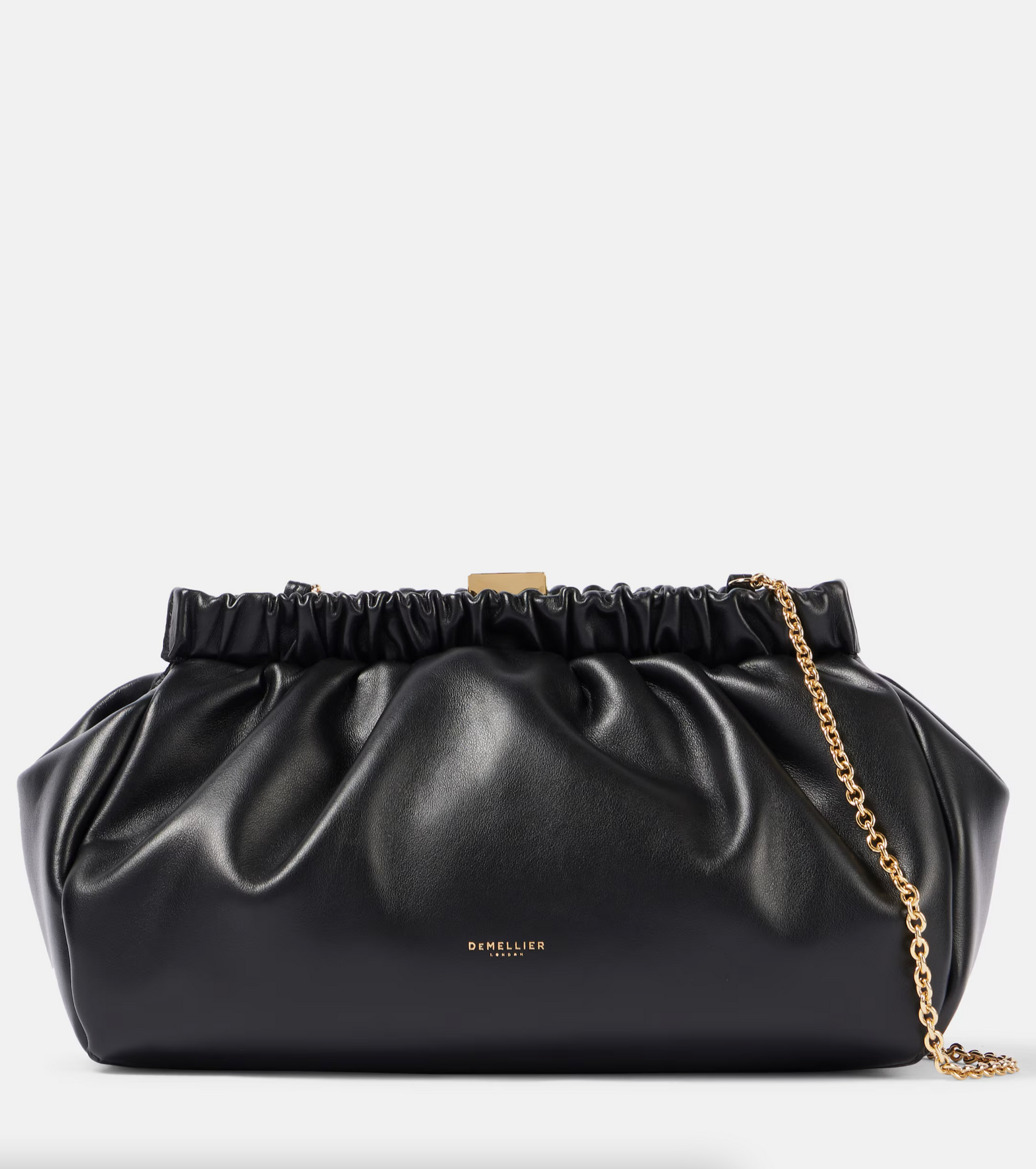 The Miami Clutch in Black Smooth Leather