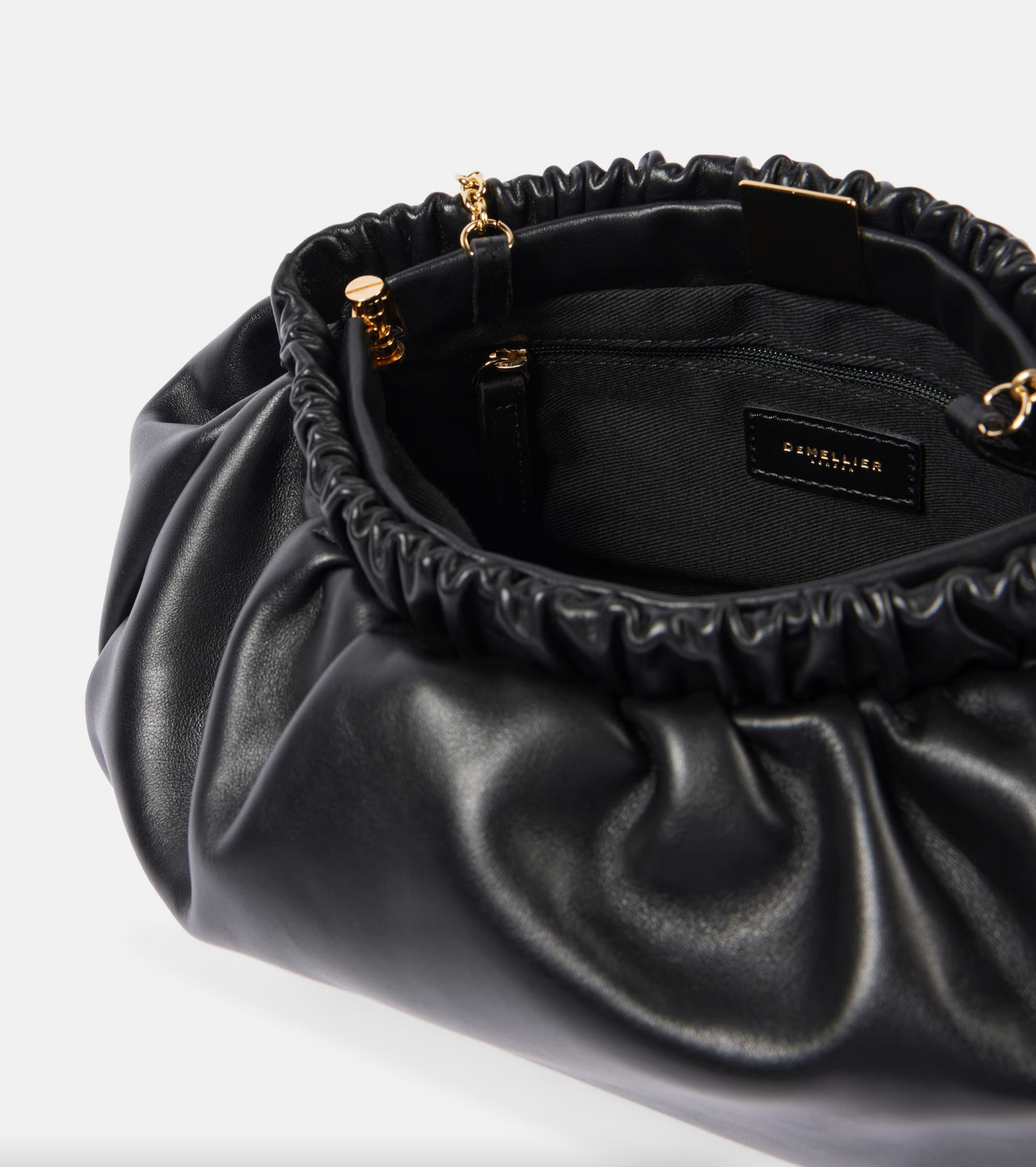 The Miami Clutch in Black Smooth Leather