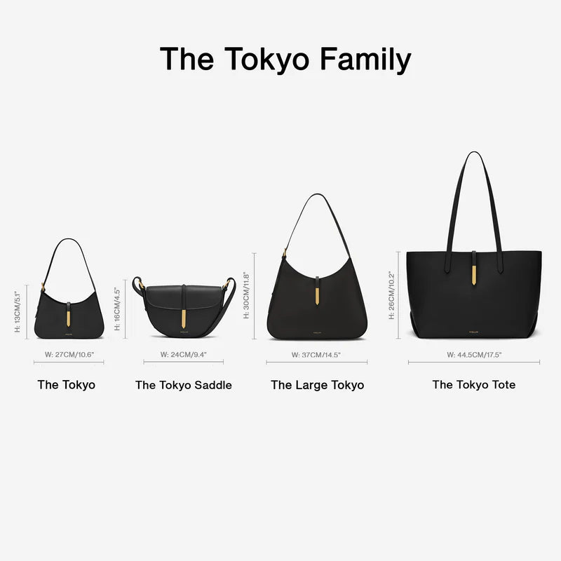 The Tokyo Tote in Off White Small Grain Leather