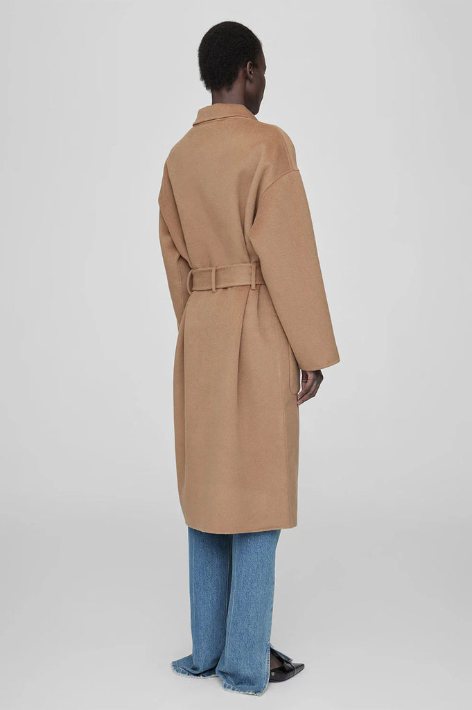 Dylan Coat in Camel Cashmere Blend