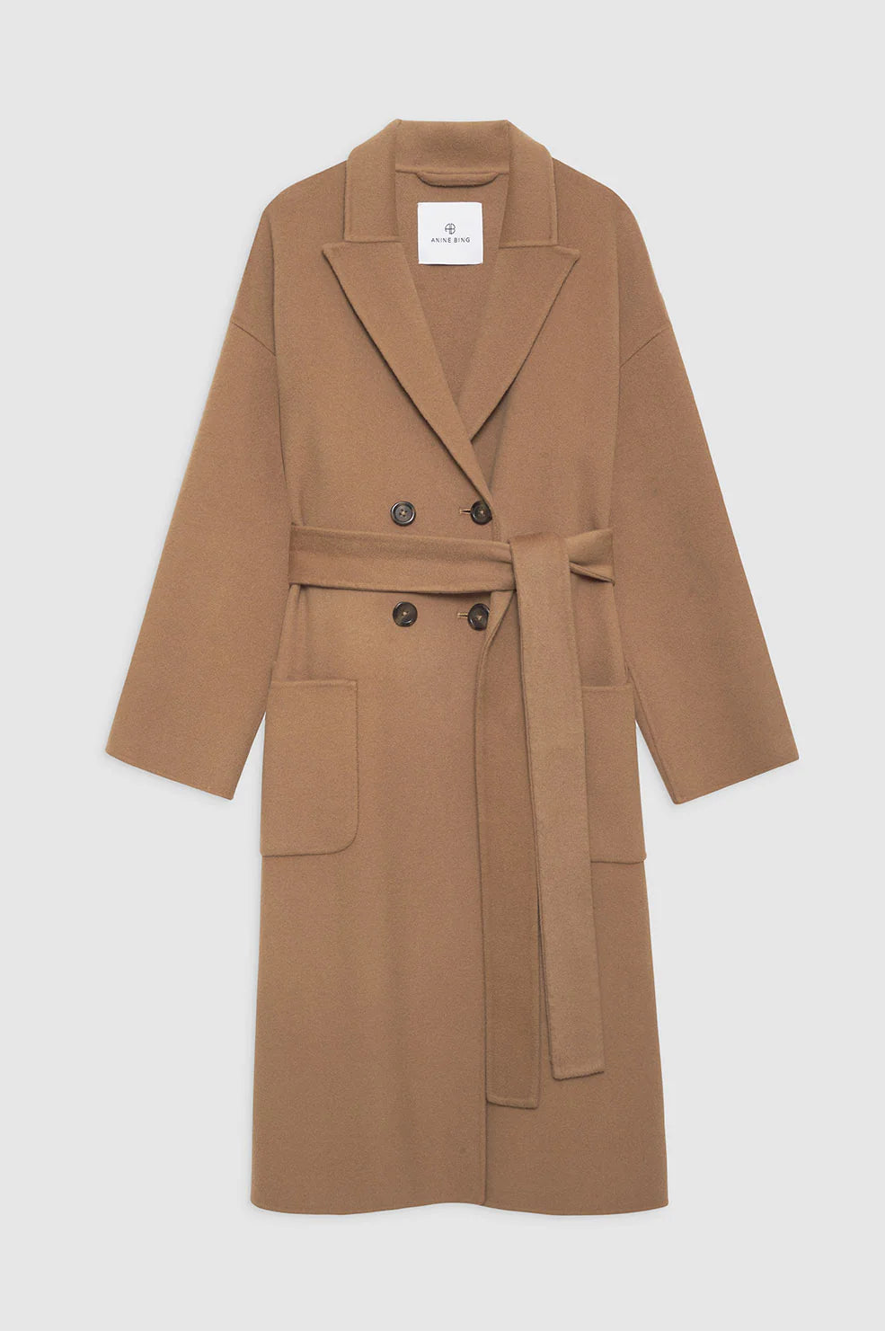 Dylan Coat in Camel Cashmere Blend