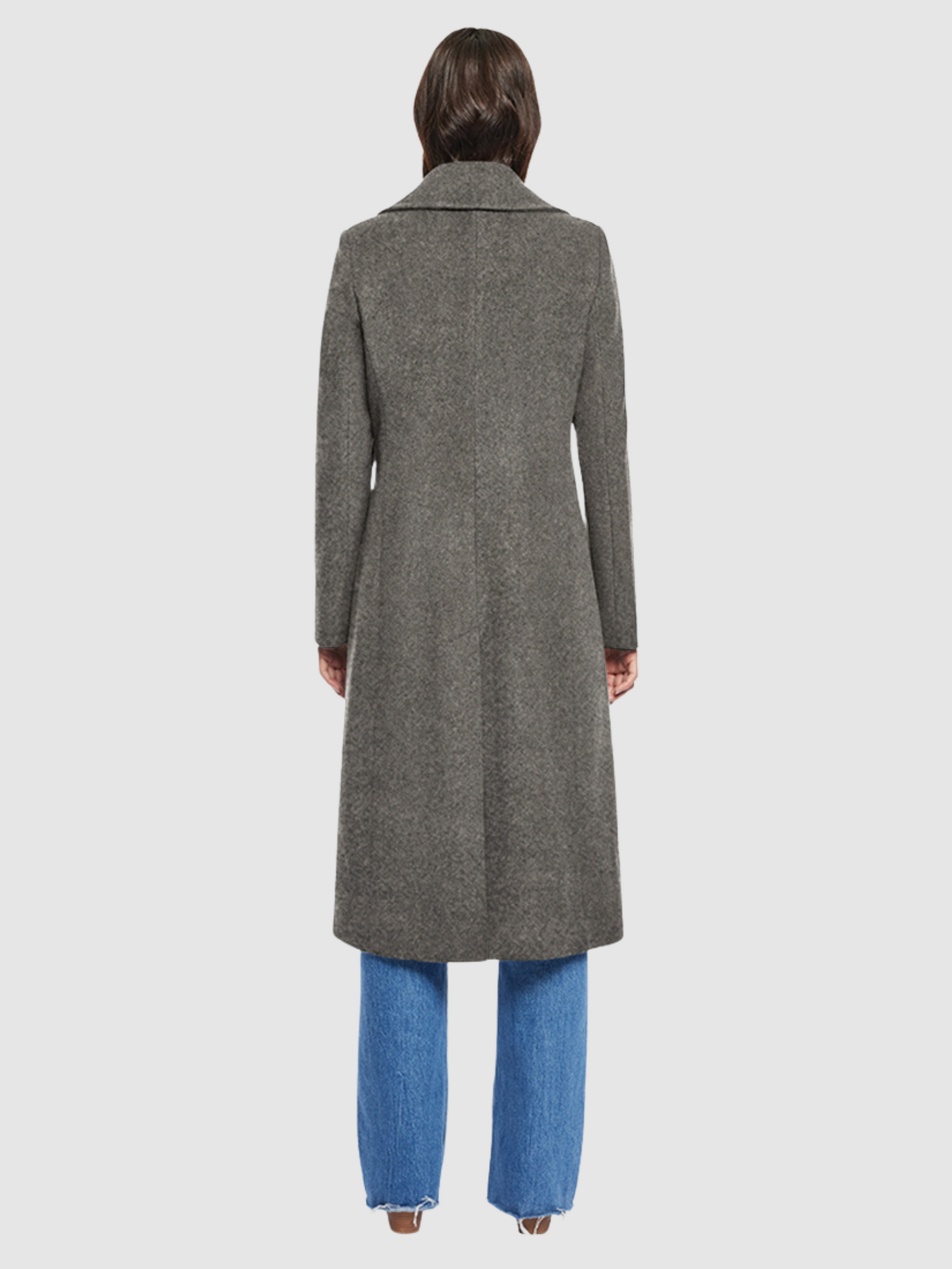 Evelyn Coat in Grey Diagonal